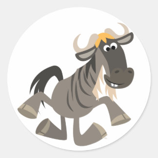 Redonda Personalizado Tap Dancing Wildebeest Pegatina
