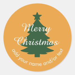 Redonda Personalizado tradicional Naranja dorado pegatina 