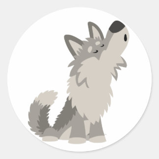 Redonda Personalizado Wolf Pegatina