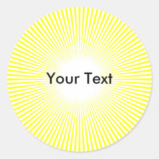 Redonda Personalizar Circle Sun Rays Pegatina amarillo