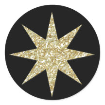 Pesebre cristiano del navidad - pegatina redondo