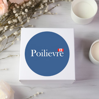 Redonda Pierre Poilievre Oficial Canadiense Flag Pegatina