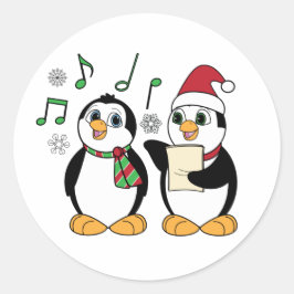Redonda Pingüinos de carga en el Pegatina de la Nieve