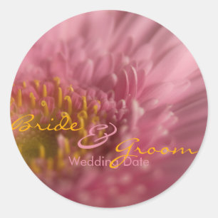 Redonda Pink Gerbera ・ Salven al Pegatina de fechas