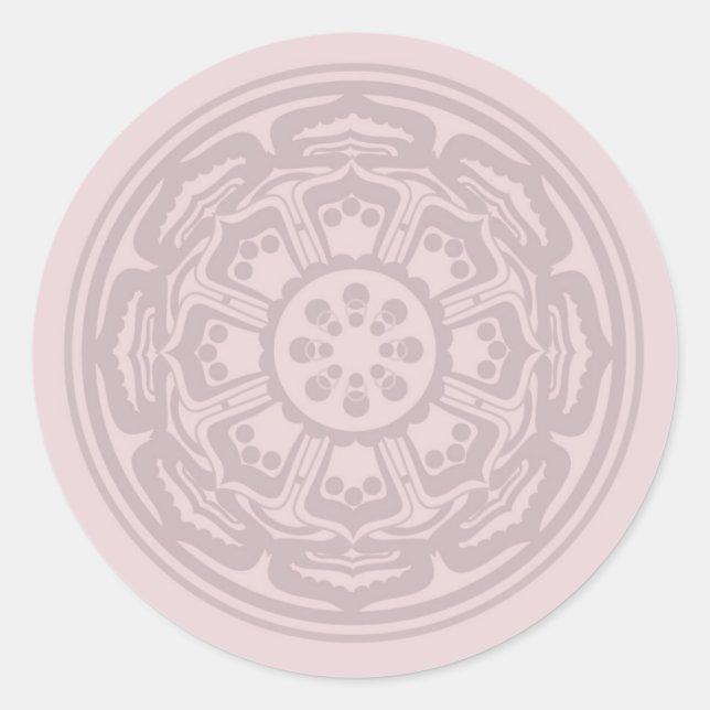 Redonda pink_lotus - Lg. Pegatina (Anverso)