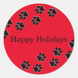 Redonda Pintas rojas - Pegatina de círculo