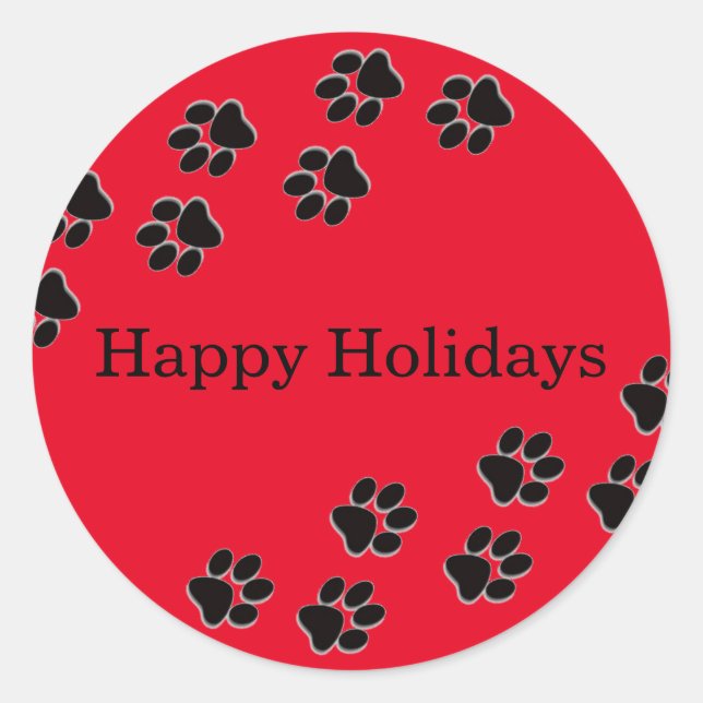 Redonda Pintas rojas - Pegatina de círculo (Anverso)