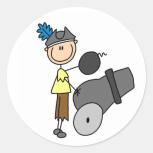 Redonda Pirata con Pegatina de cañón