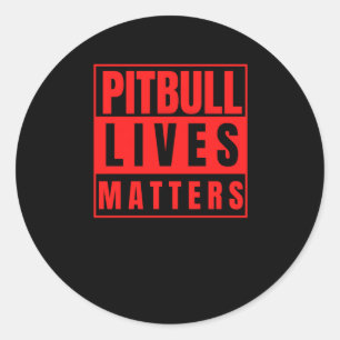 Redonda Pitbull vive - Pitbull Stuff Dog Lover Pegatina