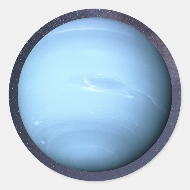 Redonda Planet Neptune Classic Round Pegatina (Anverso)