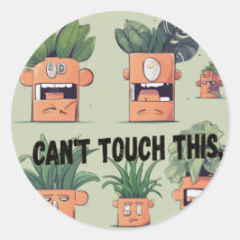 Redonda Plantas: Plantas domésticas con Pegatina de la per