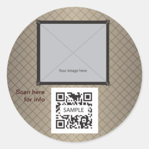 Redonda Plantilla Brown genérico del pegatina