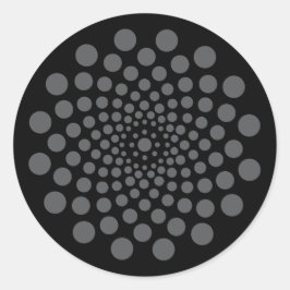 Redonda Plantilla de Mandala floral Pegatina redondo clási