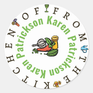 Redonda Plantilla de Pegatina caprichosa "Desde la cocina 