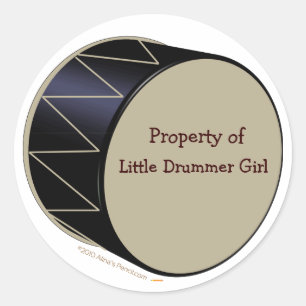 Redonda Plantilla de Pegatina de Personalizable de tambor 