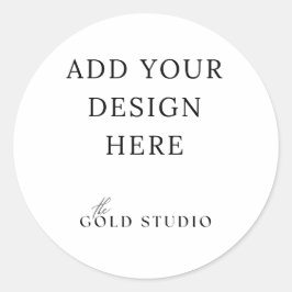 Redonda Plantilla en blanco de Pegatina redondeado grande
