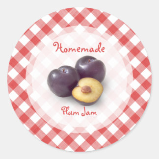 Redonda Plum Jam pegatina