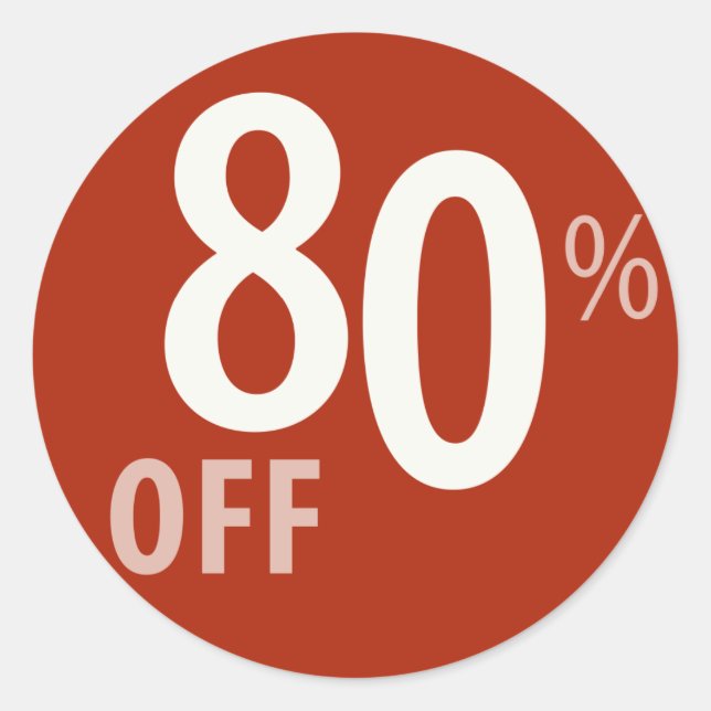 Redonda Poderoso Rótulo 80% OFF VENTA - Pegatina (Anverso)
