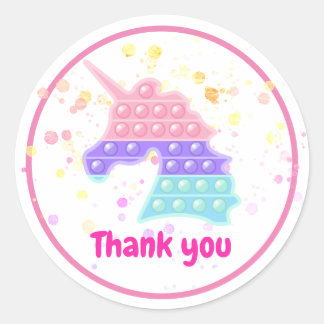 Redonda Pop it fiesta pastel pegatina redondo clásico