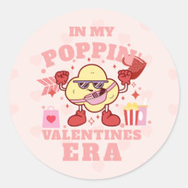 Redonda Poppin Valentine Era Pegatina