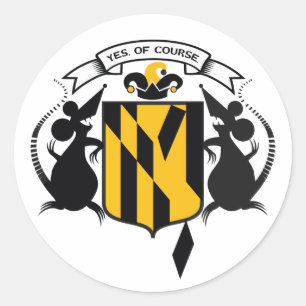 Redonda Por supuesto pegatina de Baltimore