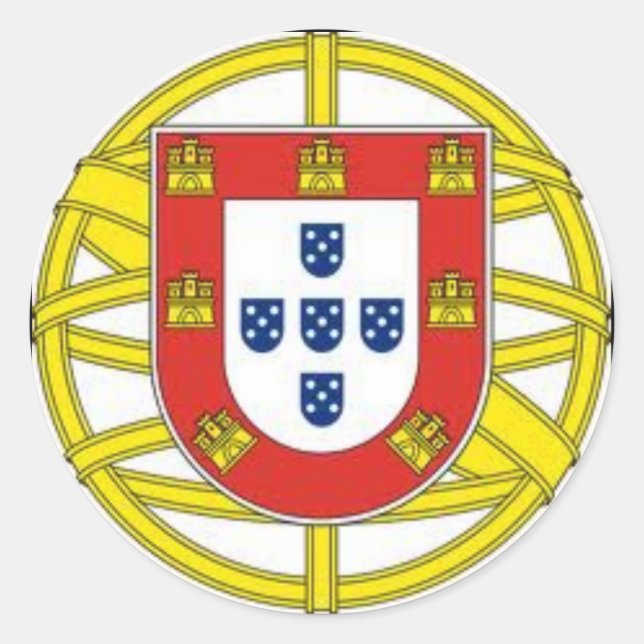 Redonda Portugal* Pegatina del Globe Escudo Portugues Aesi (Anverso)