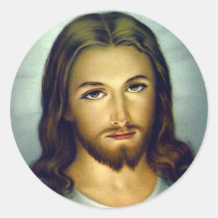 Redonda Pose clásico de Jesucristo Pegatina