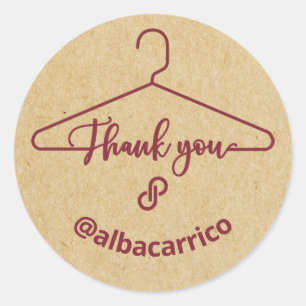 Redonda Poshmark Gracias a Classic Round Pegatina