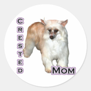 Redonda Powderpuff Crested Mom 4 - Pegatina