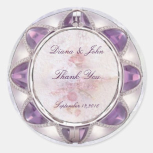 Redonda Precioso Pegatina Boda