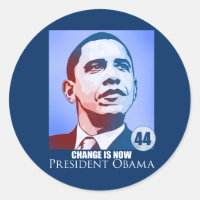 Presidente Obama, el cambio es ahora Pegatina