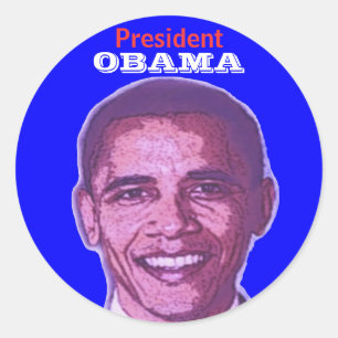 Redonda Presidente OBAMA Pegatina