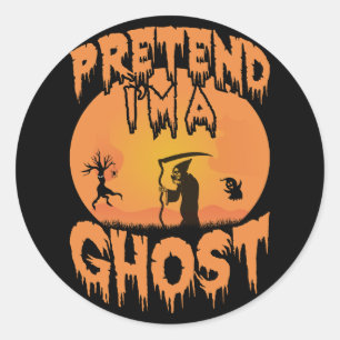 Redonda Pretende que soy un Pegatina fantasma