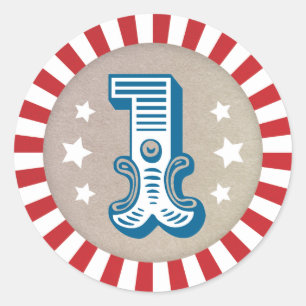 Redonda Primer cumpleaños Carnaval a favor del Pegatina