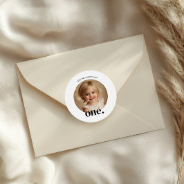 Redonda Primer Pegatina de la ronda fotográfica del día de