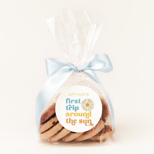 Redonda Primer viaje alrededor del Pegatina Sun