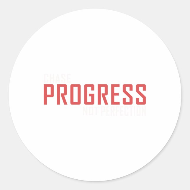 Redonda Progreso de la persecución no Pegatina de la perfe (Anverso)