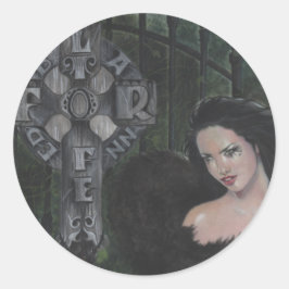 Redonda Prohibido para Pegatina de vida