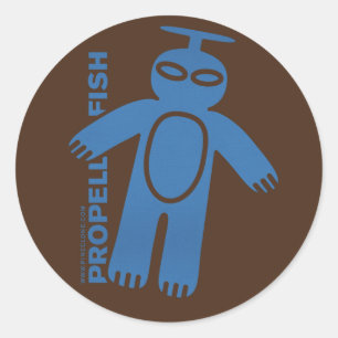 Redonda PROPELLER FISH pegatina