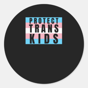 Redonda Proteger a los niños transgénero Pegatina del Orgu