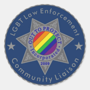 Redonda Proteger al Pegatina de enlace LGBT