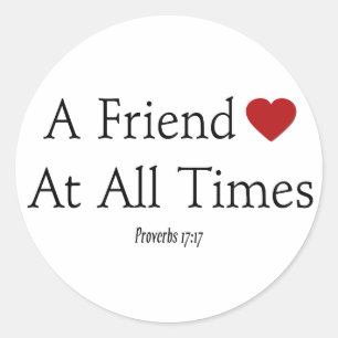 Redonda Proverbios 17:17 Pegatina