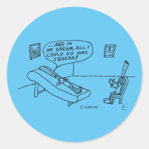 Redonda Psicólogo Reed Pegatina redondo clásico blanco