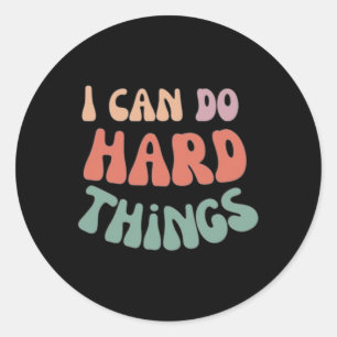 Redonda Puedo Hacer Cosas Difíciles Pegatina