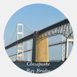 Redonda Puente de la bahía de Chesapeake - PEGATINA