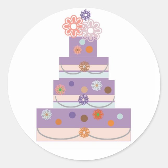 REDONDA PURPLE MULTI CAKE PEGATINA (Anverso)