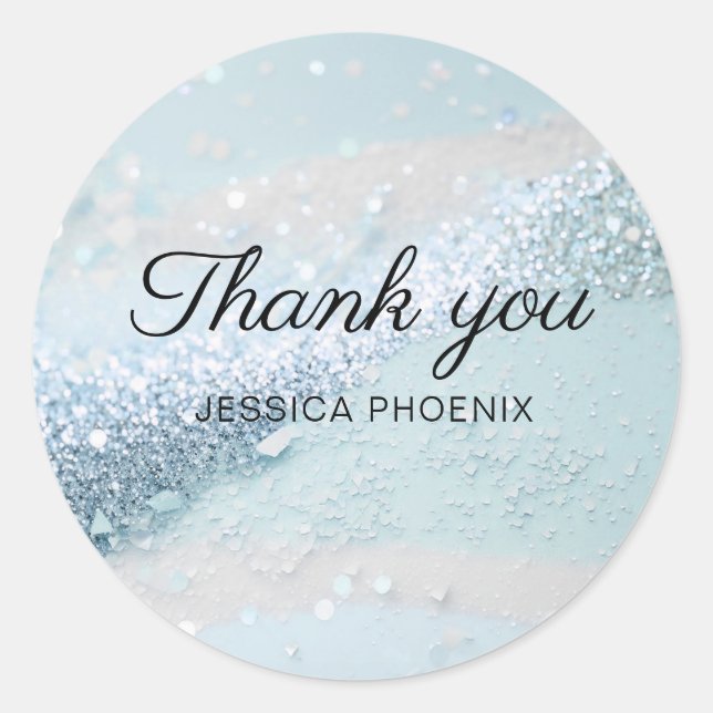 Redonda Purpurina de glamour moderno Pegatina redondo clás (Anverso)