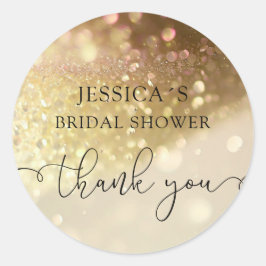 Redonda Purpurina de glamour moderno Pegatina redondo clás