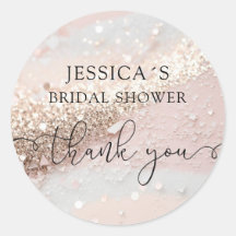 Purpurina de glamour moderno Pegatina redondo clás