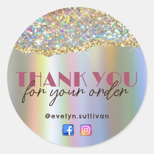 Redonda Purpurina irlandés Gold Faux Pegatina de Relieve m (Anverso)